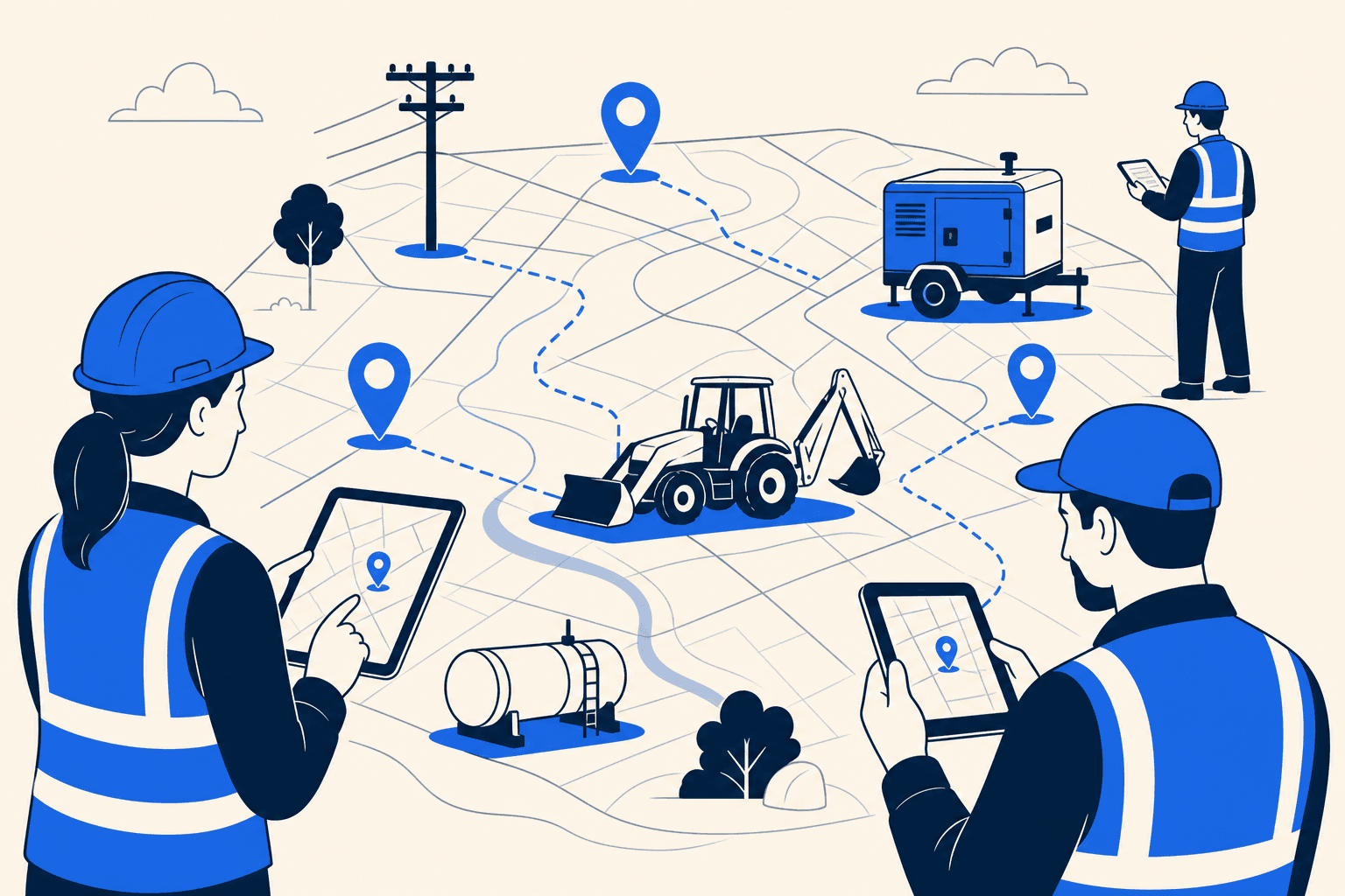 Activos en campo con datos estructurados